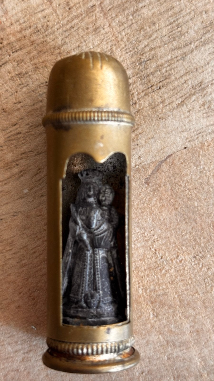 Zakaltaartje / Vierge Cartouche - WOI devotie-object, Ophalen of Verzenden