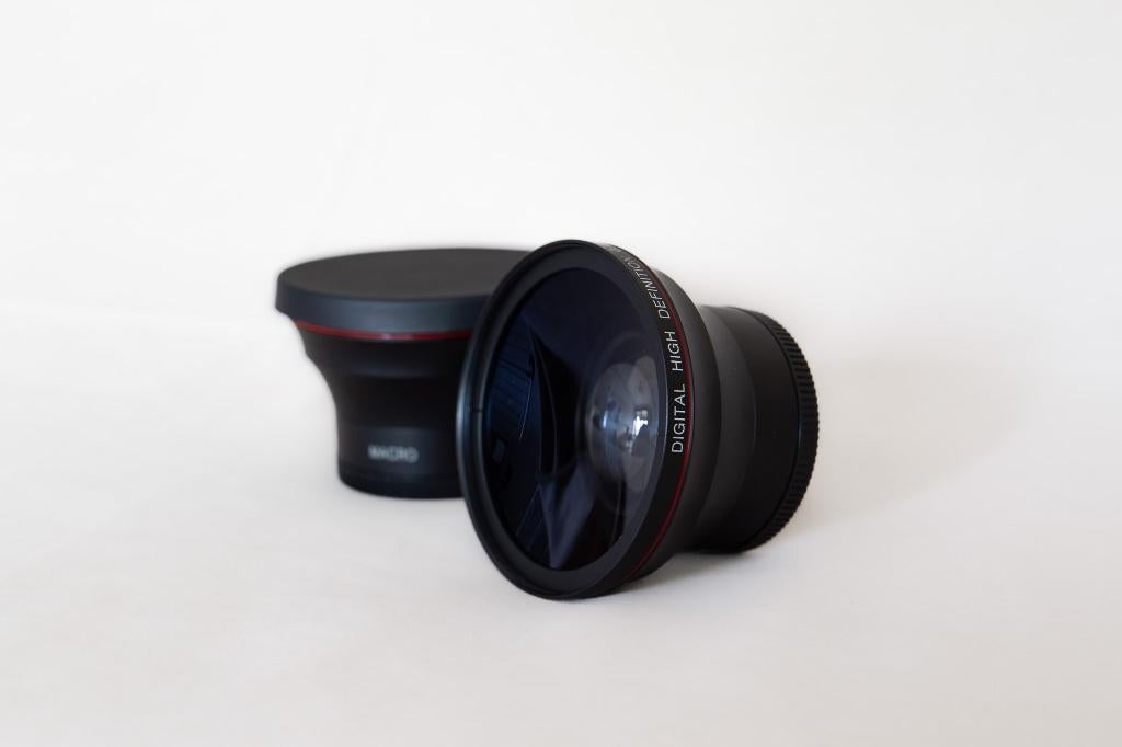 2x MC HD 0.43x wide angle conversion lens (58mm), Audio, Tv en Foto, Fotografie | Lenzen en Objectieven, Zo goed als nieuw, Groothoeklens