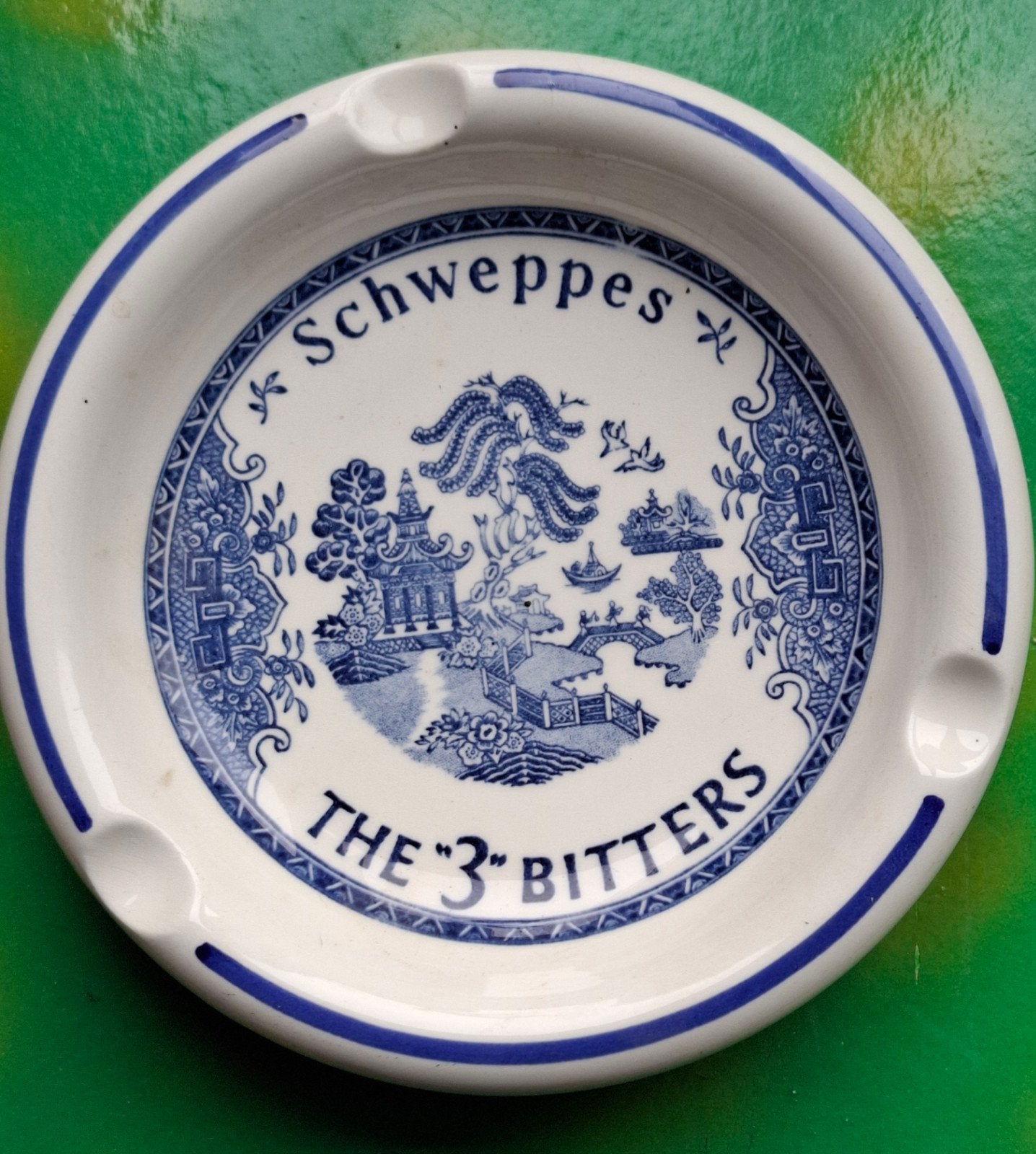 Sigaren asbak. SCHWEPPES. Gien.  France. 18 cm., Ophalen of Verzenden, Zo goed als nieuw, Asbak