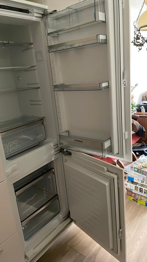 Koelkast met diepvries Siemens met Ikea kast, Ophalen, 200 liter of meer, 160 cm of meer, Zonder vriesvak