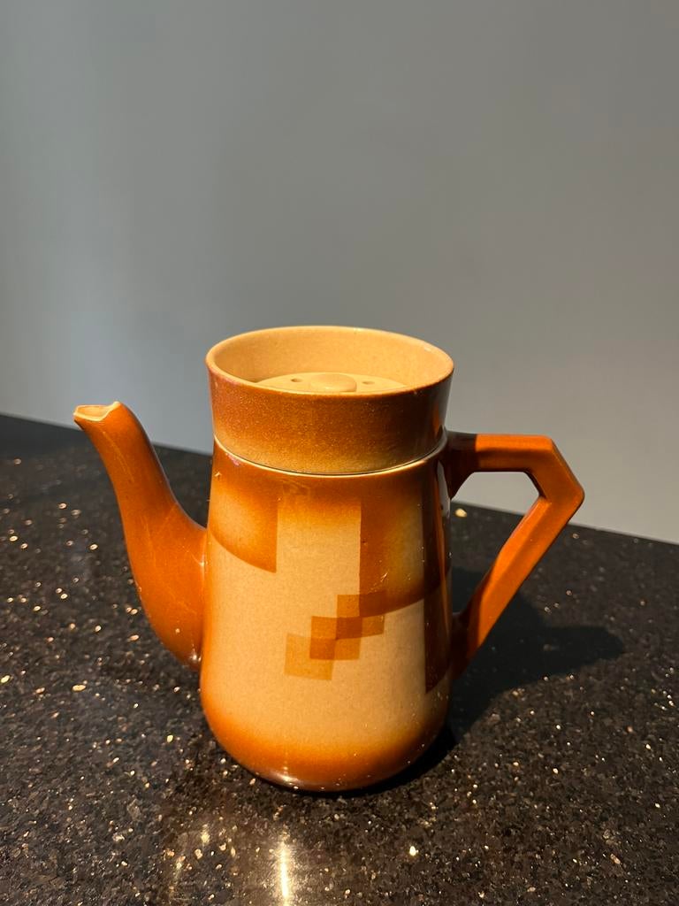 Art Deco koffiepot met filter, Ophalen of Verzenden