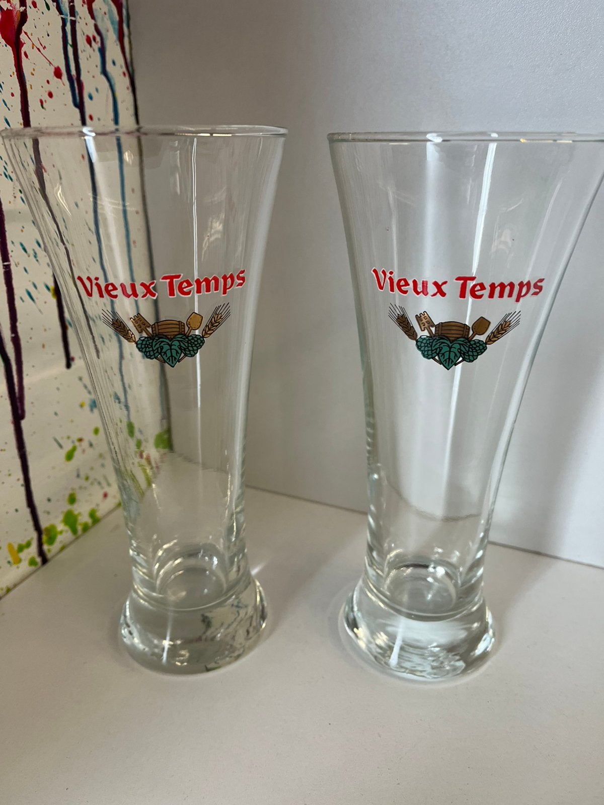 Vieux Temps bierglazen set van 4 glazen, Ophalen of Verzenden, Nieuw, Glas of Glazen, Overige merken