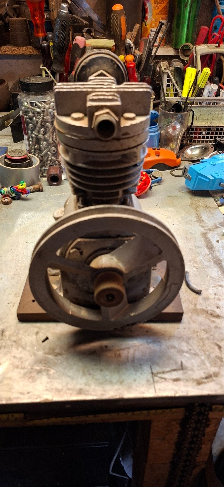 Compressor zonder aandrijving, Doe-het-zelf en Verbouw, Compressors, 100 liter of meer, Ophalen of Verzenden