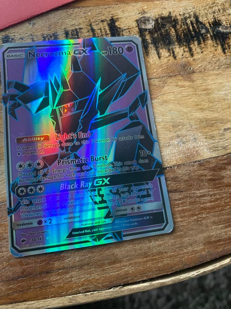 Necrozma GX Pokémon Kaart - Holo Foil, Ophalen, Zo goed als nieuw, Losse kaart, Foil