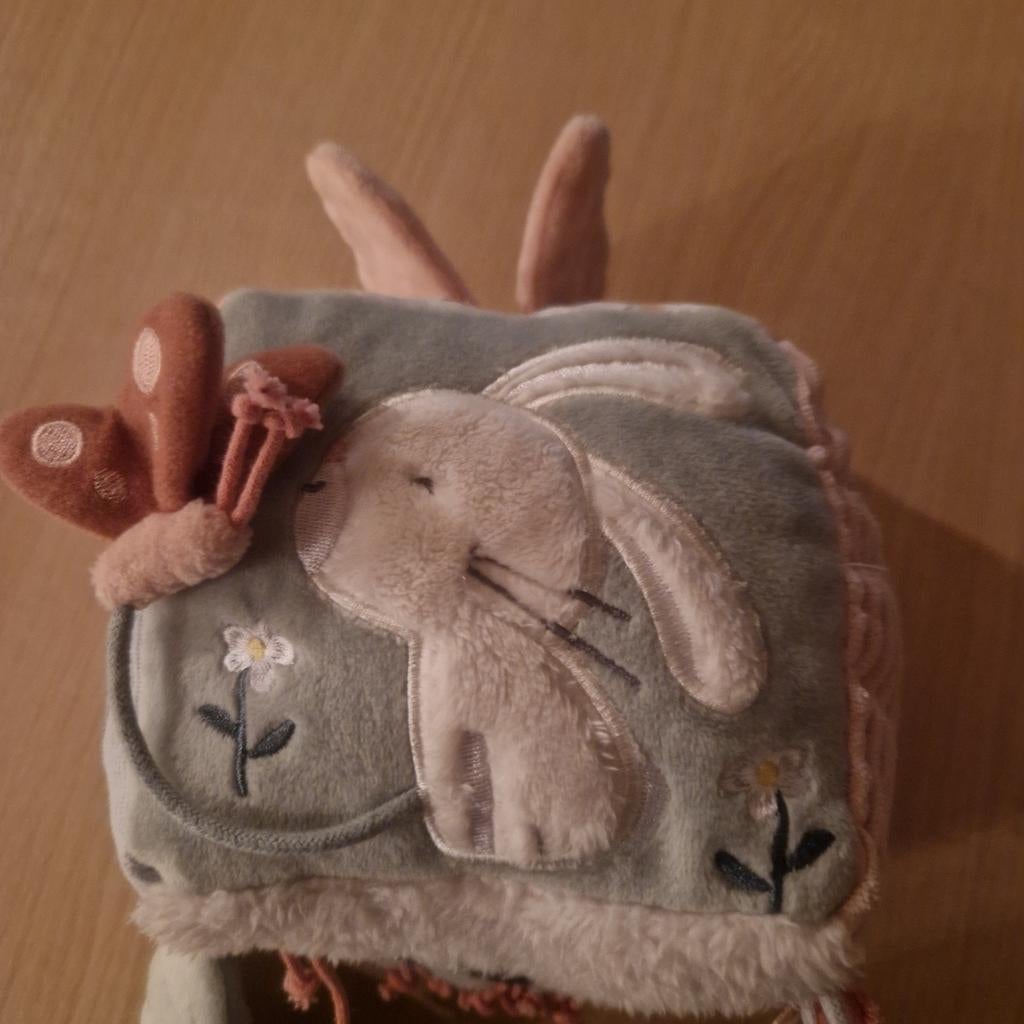 Zachte Baby Speelkubus met Konijn en Vlinder, Ophalen of Verzenden, Zo goed als nieuw, Overige typen