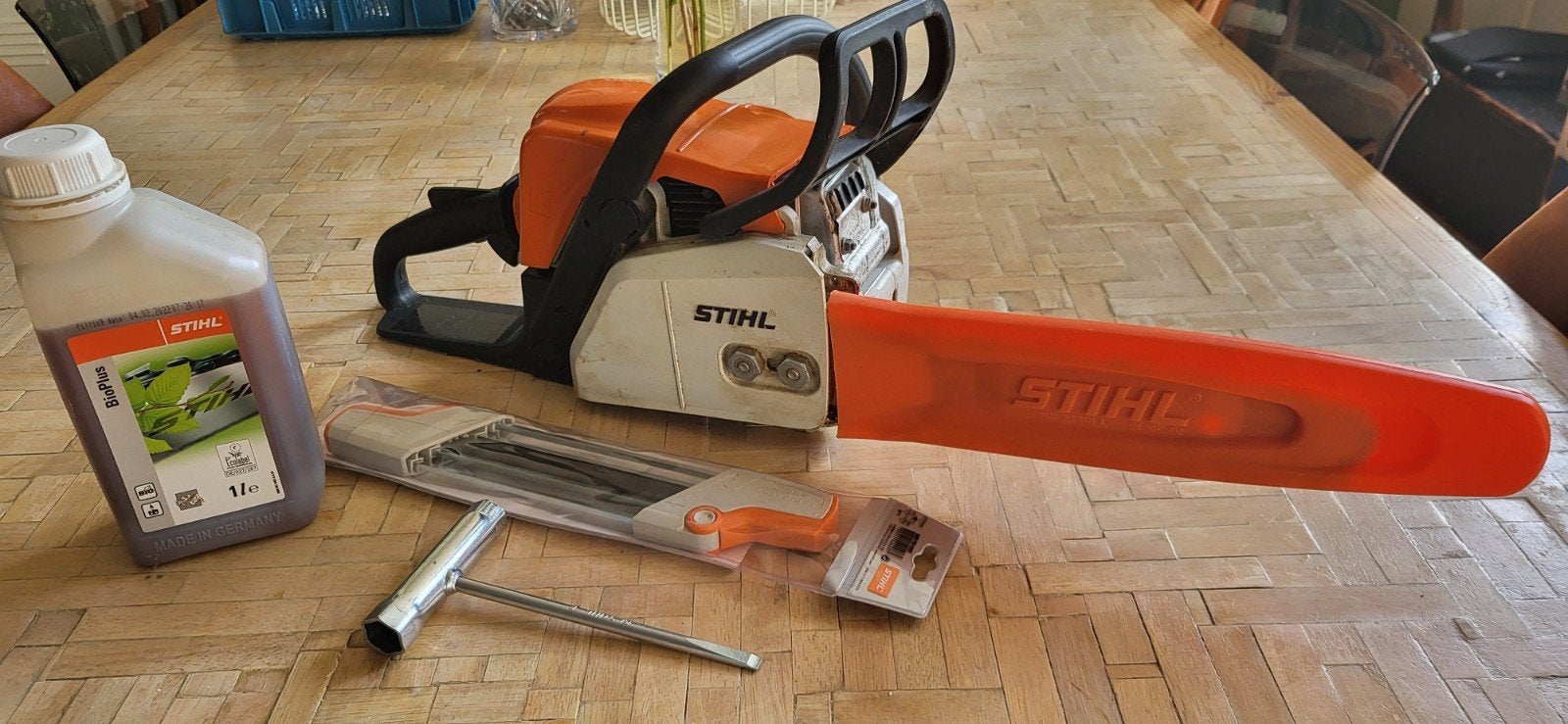 Stihl MS 170 Kettingzaag met 2-Mix motor, Ophalen of Verzenden
