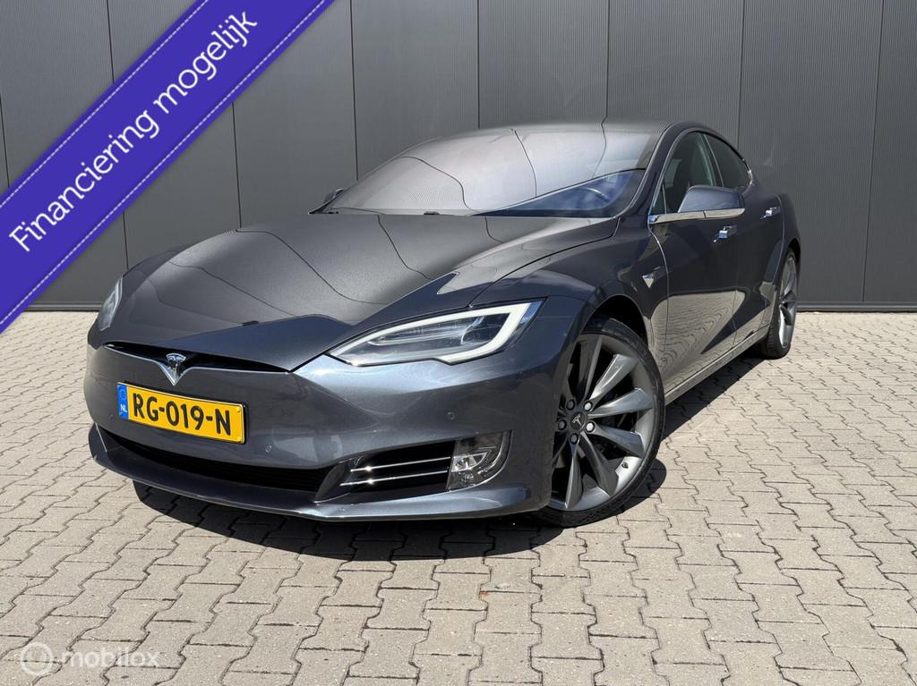Tesla Model S 75D/SOH 90%/Pano/Autopilot/21inch/snelladen!, Auto's, Tesla, Achterwielaandrijving, Gebruikt, Zwart, Leder en Stof