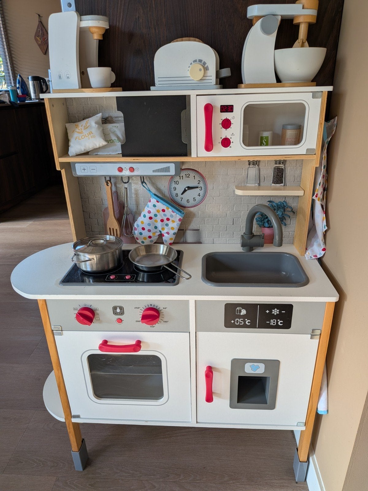 Speelkeukentje Lidl - netjes met diverse accessoires, Kinderen en Baby's, Ophalen, Gebruikt, Hout, Speelkeuken
