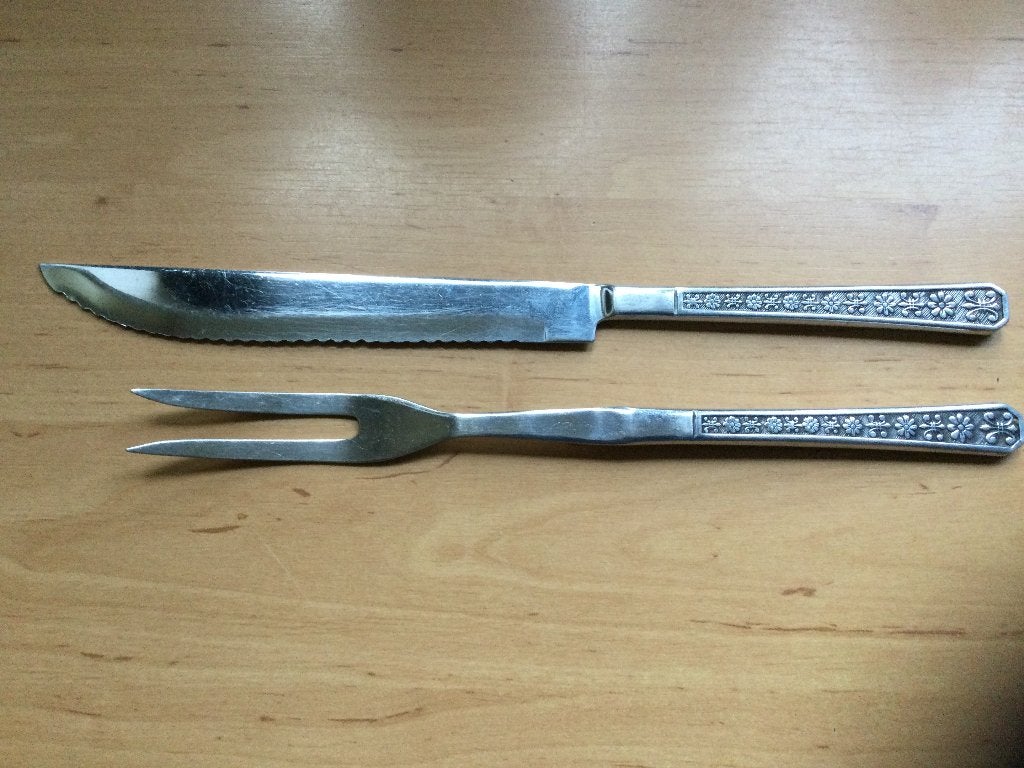 Bestek set ( Interpur stainless steel japan), Gebruikt, Ophalen of Verzenden, Rvs of Chroom, Vaatwasserbestendig