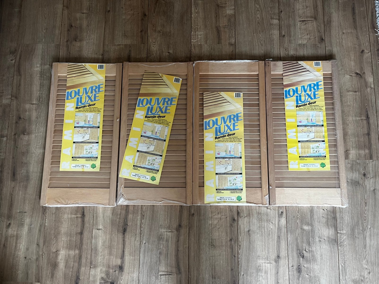 Louvre deurtjes (4 stuks) - 76 x 38 cm, Huis en Inrichting, Ophalen, Nieuw