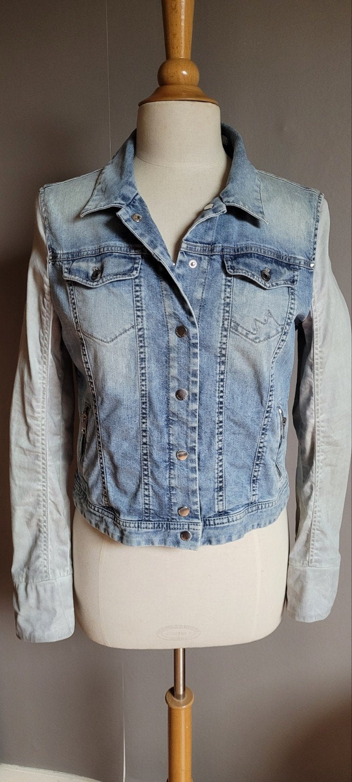 Marccain jeans jasje, Maat 38/40 (M), Blauw, Ophalen of Verzenden, Zo goed als nieuw