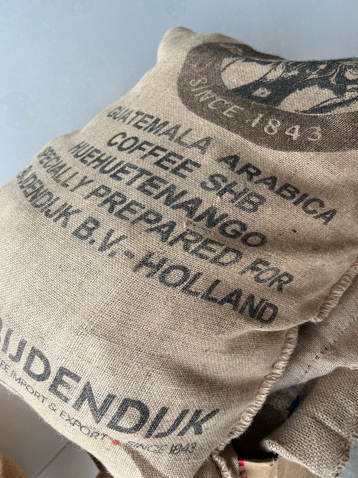 Jute zakken met verschillende opdrukken, Ophalen of Verzenden, Zo goed als nieuw