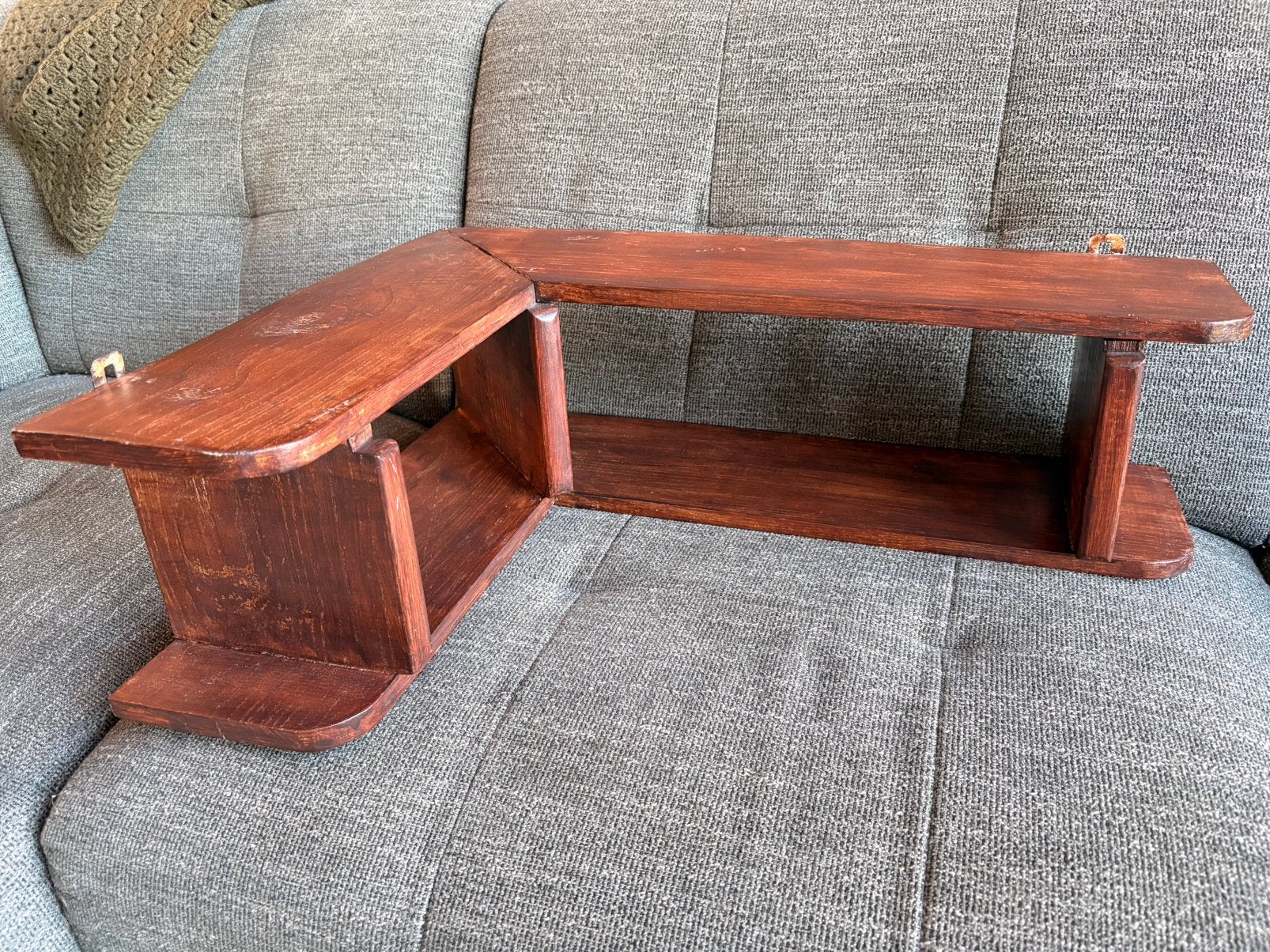 Vintage / brutalist wandplank / boekenplank / hoekplanken, Ophalen, Gebruikt