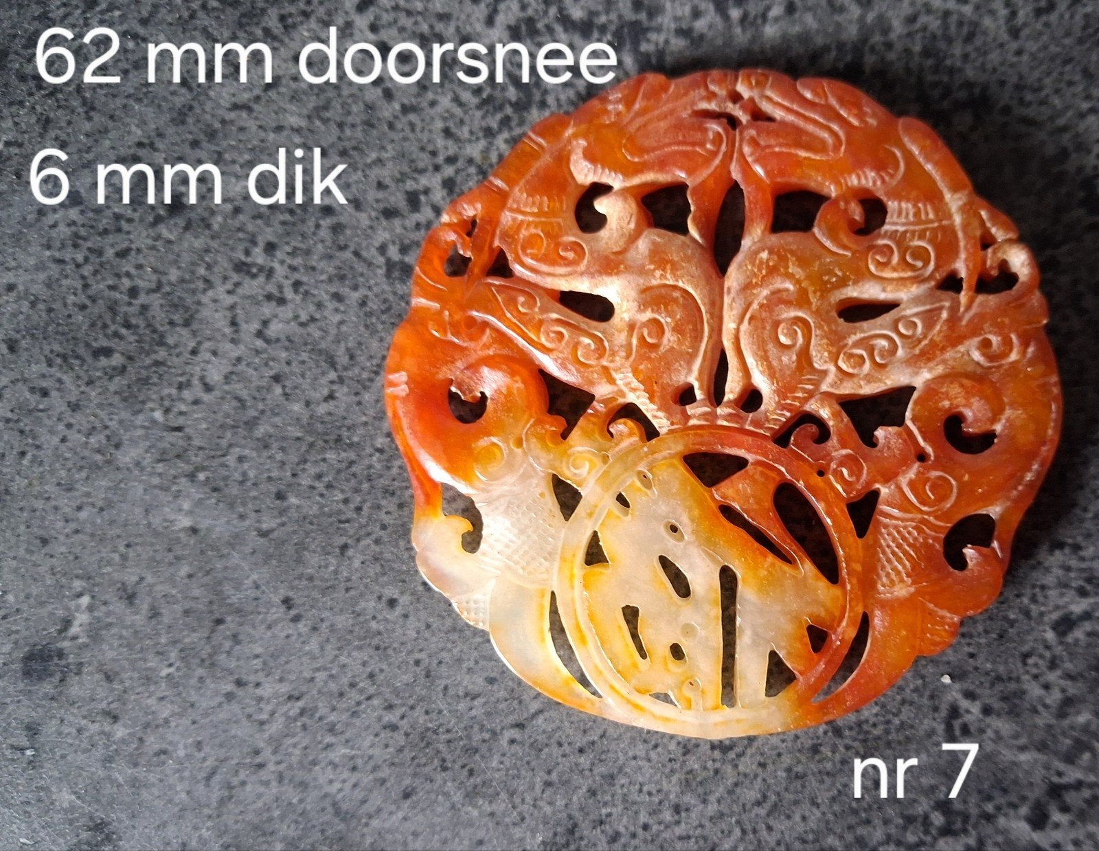 Chinees  hanger/amulet - draken nr 7, Verzenden, China, Meerkleurig, Steen/keramiek