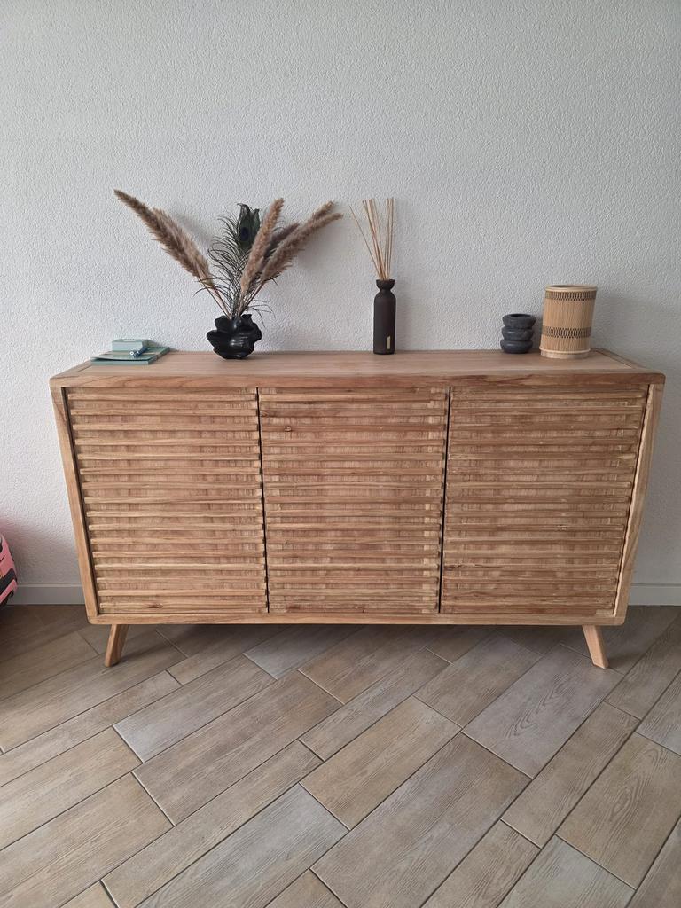 Dressoir natuurhout eik bohemian, Ophalen, Zo goed als nieuw, 25 tot 50 cm