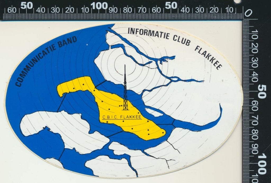 Sticker: Communicate Band Informatie Club Flakkee, Ophalen of Verzenden, Zo goed als nieuw, Bedrijf of Vereniging