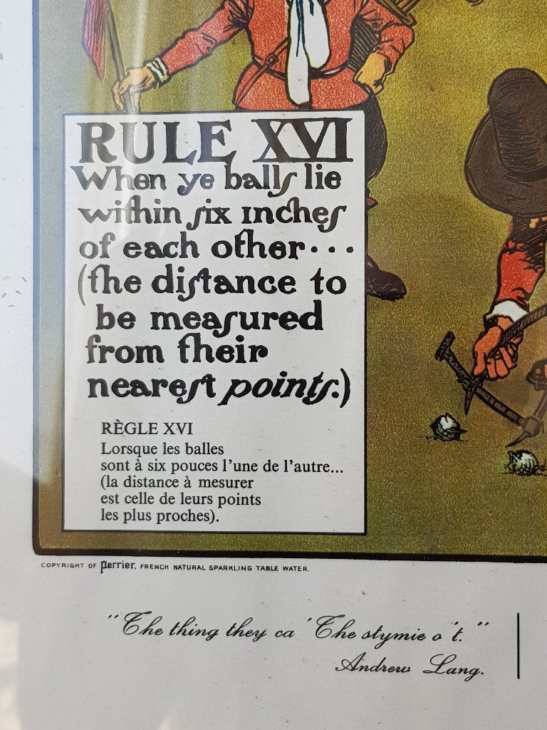 Mooie oude Engelse ingelijste Perrier litho met golfspelers., Antiek en Kunst, Kunst | Litho's en Zeefdrukken, Ingelijst, Ophalen of Verzenden