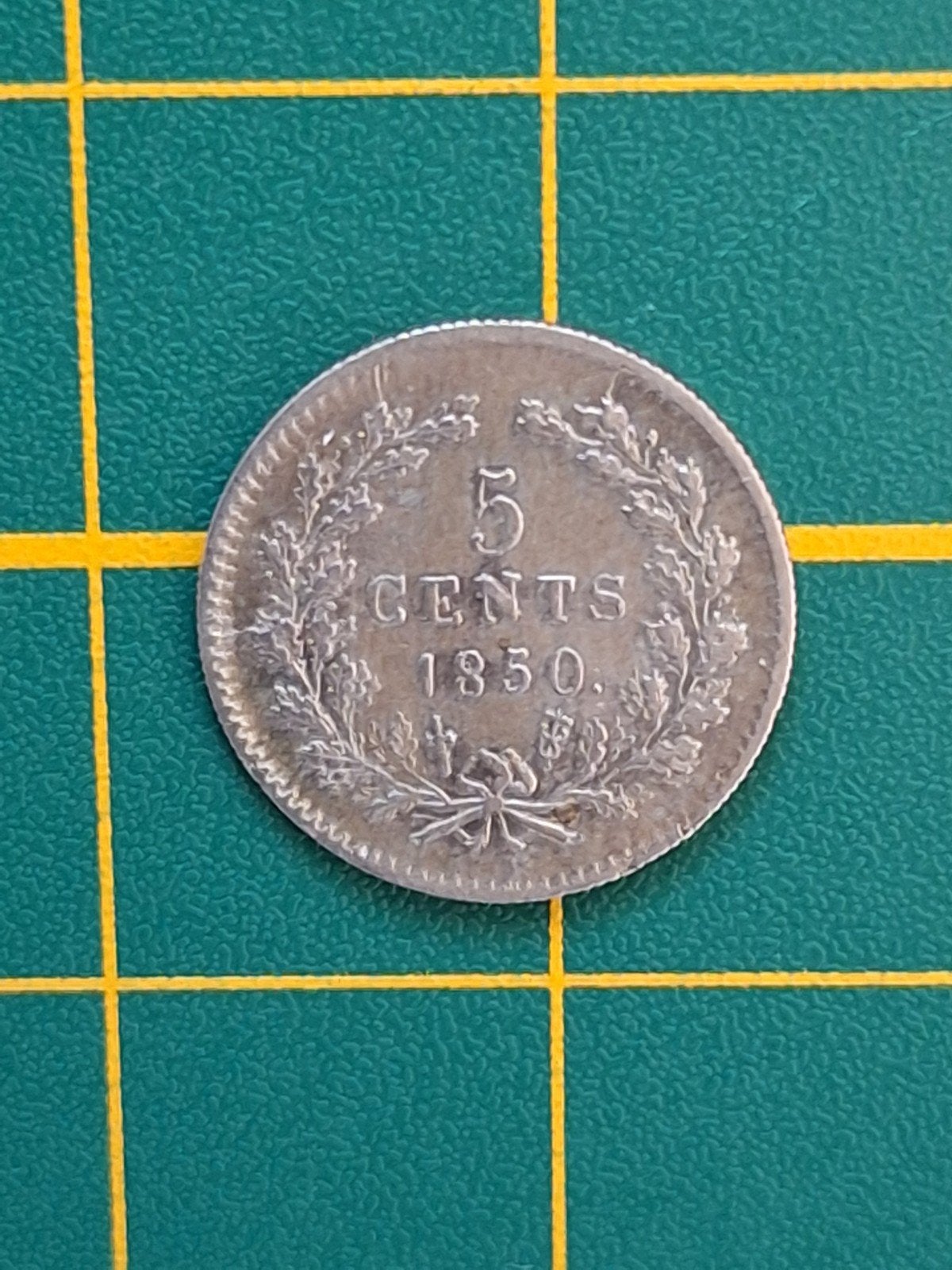5 cent 1850, Zilver, Ophalen of Verzenden, Losse munt, Koning Willem II