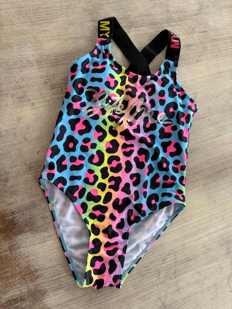 Leopard print badpak nieuw maat 128, Ophalen of Verzenden, Zo goed als nieuw, Meisje, Sport- of Zwemkleding