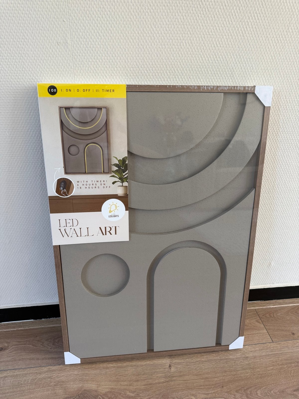 Action led wall art wanddecoratie nieuw, Met verlichting, Hout, Nieuw, Ophalen of Verzenden