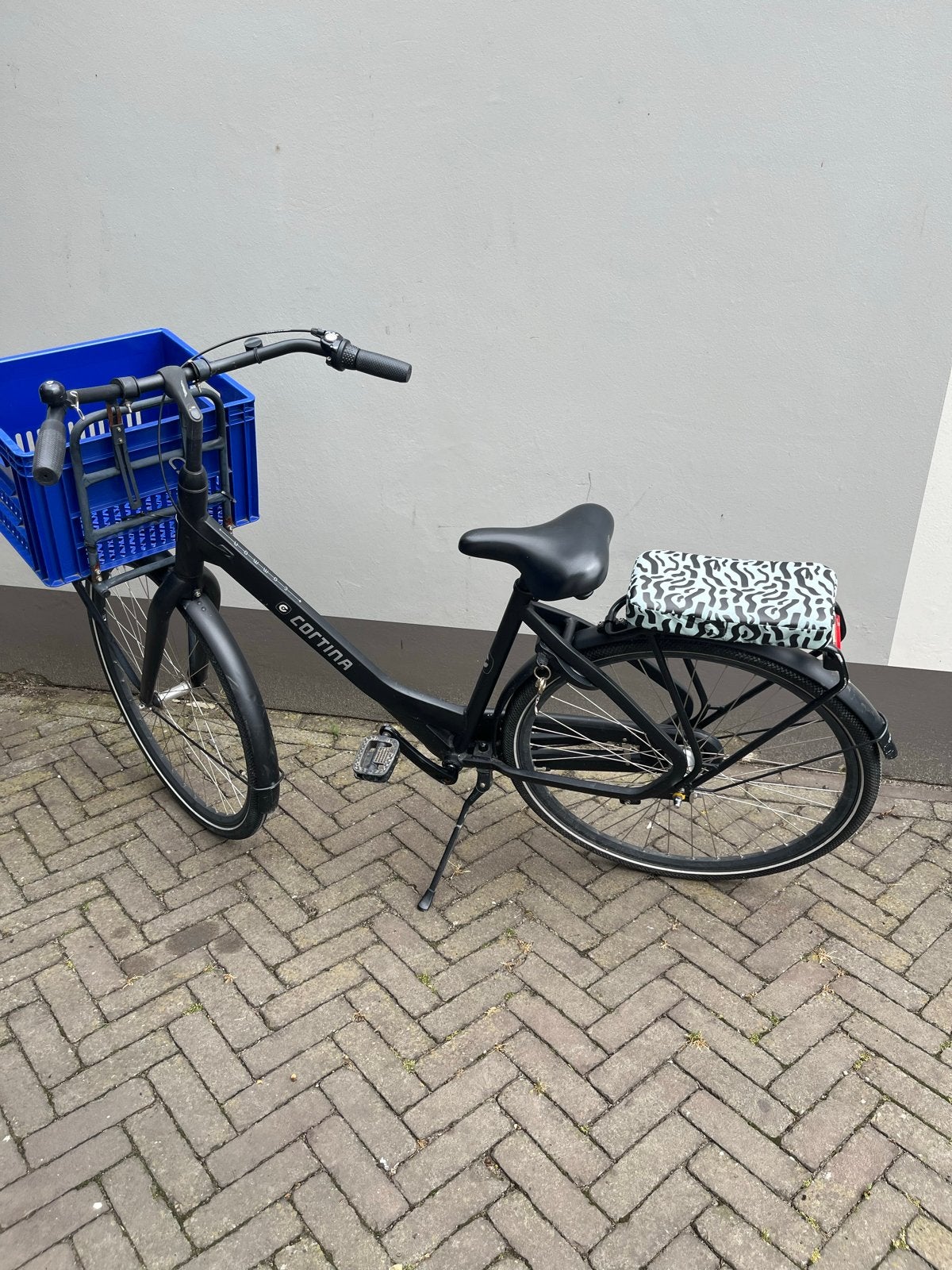 Cortina fiets met krat en bagagedragerkussen, Overige merken, Gebruikt, Velgrem, Versnellingen
