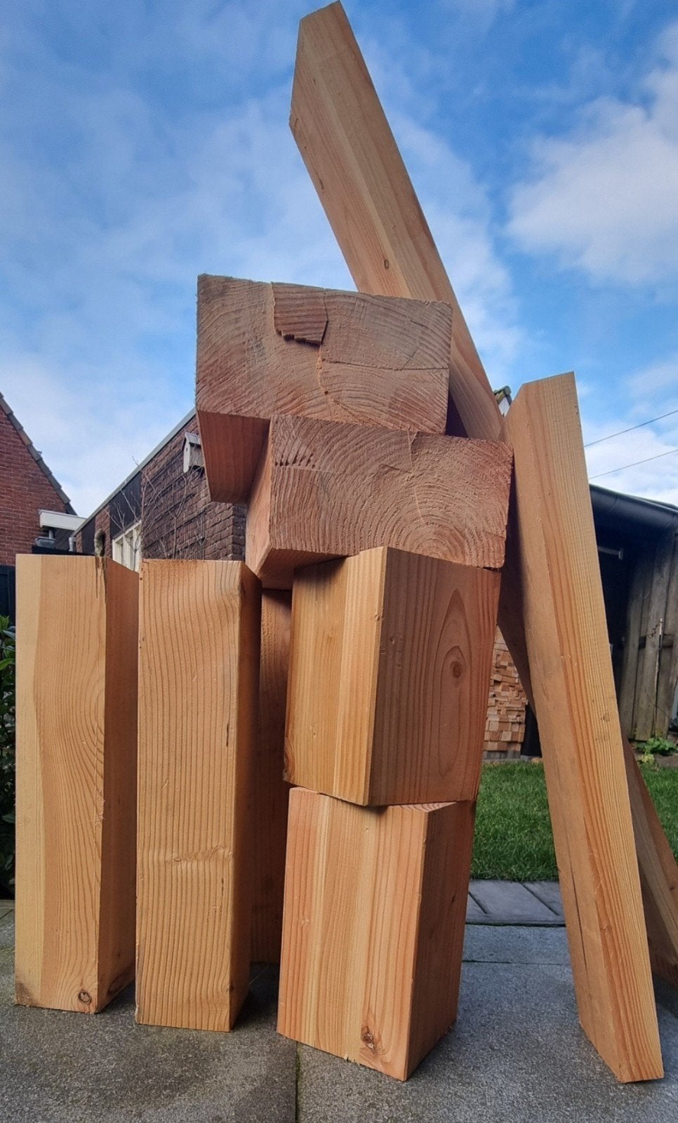 Douglas grote nieuwe houten blokken. Stophout. Tuinhout, Ophalen, Zo goed als nieuw, Balken