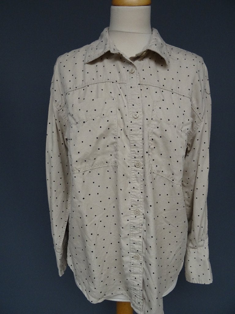 SALE !! HEMA maat M, katoenen blouse., Kleding | Dames, Maat 38/40 (M), Beige, Ophalen of Verzenden, Zo goed als nieuw