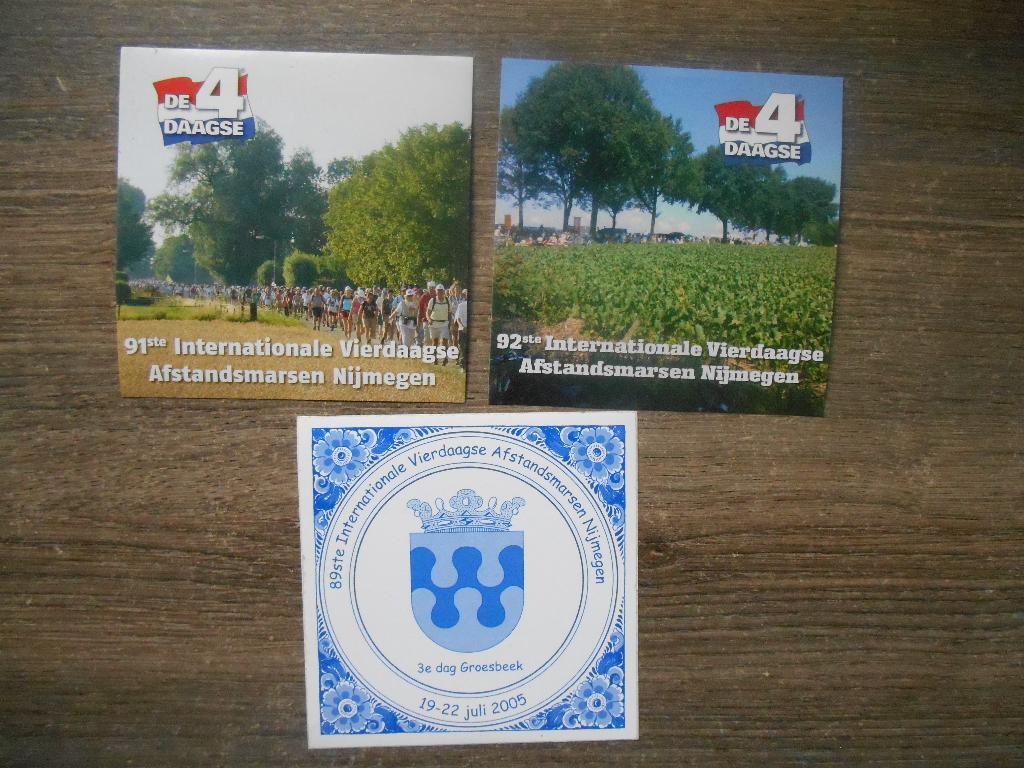 Vierdaagse stickers 2005 - 2007 en 2008 per stuk 2 euro, Ophalen of Verzenden, Nieuw, Overige typen