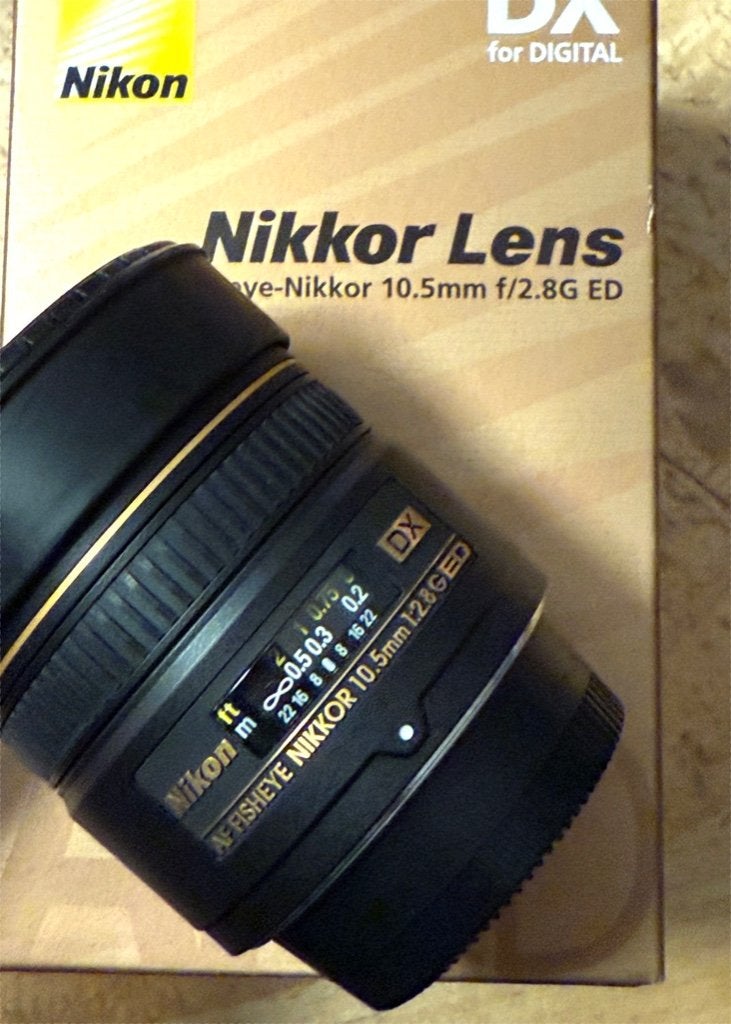 Nikon AF-S Fisheye 10.5 2.8 G ED DX in nieuwstaat, Ophalen, Autofocus, Zo goed als nieuw, Nikon F-mount