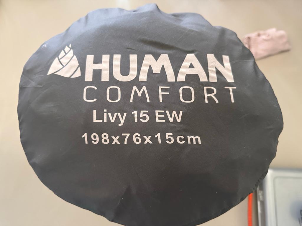 Human Comfort Livy Compact 15 EW Slaapmat + Thermo Cover, Caravans en Kamperen, Ophalen, Zo goed als nieuw, 1-persoons