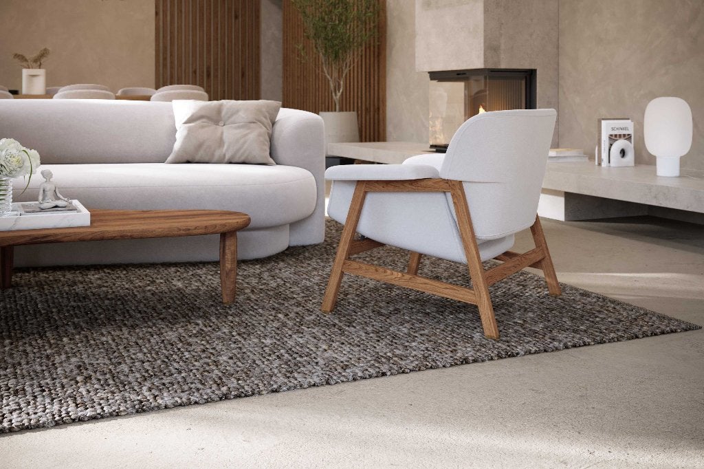 Vloerkleed / Karpet Brinker Catania 083 Charcoal 170 x 230cm, Wol, Ophalen of Verzenden, 200 cm of meer, 150 tot 200 cm