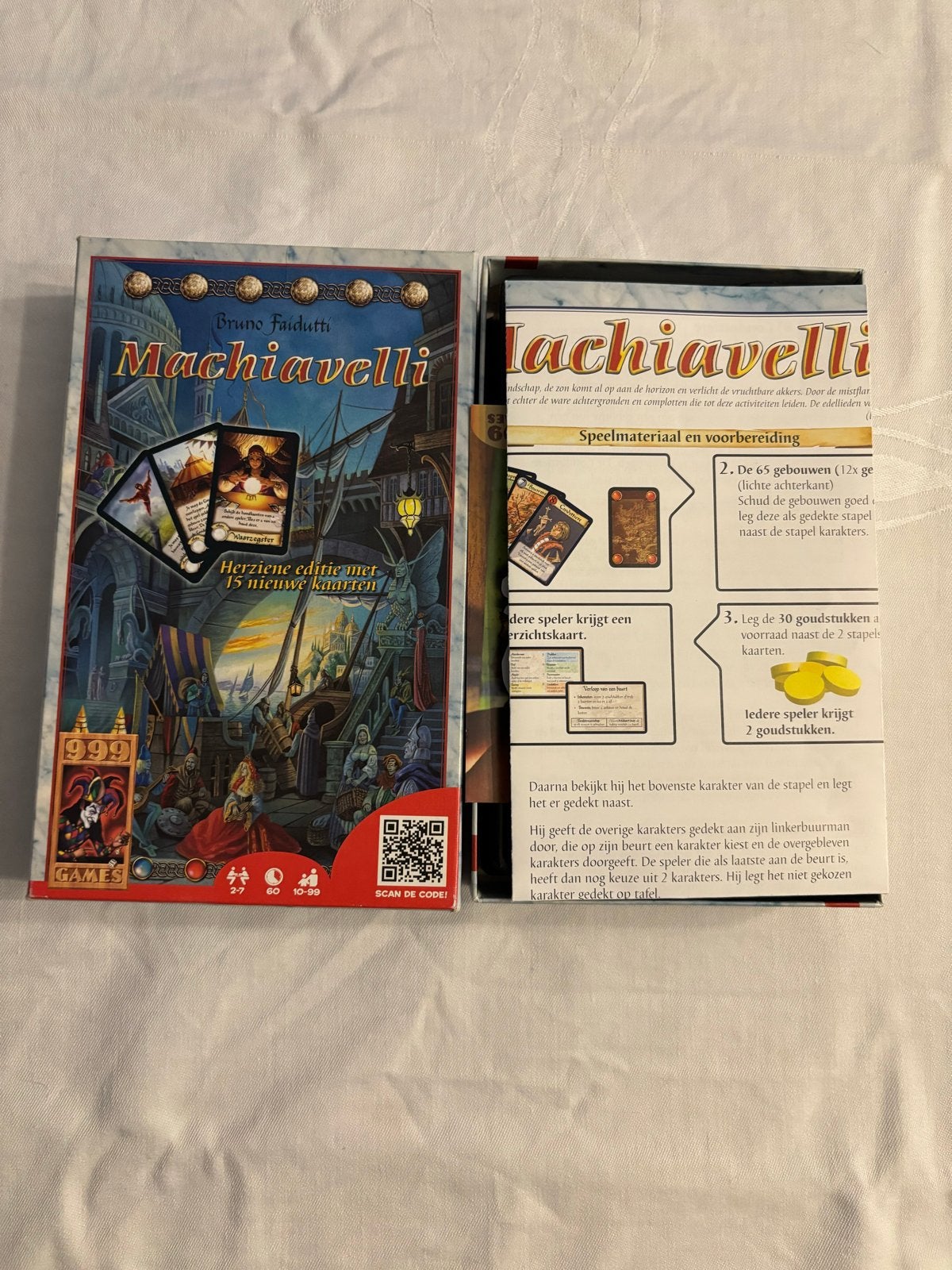 Machiavelli Bordspel - Herzien editie met 15 nieuwe kaarten, Vijf spelers of meer, Ophalen of Verzenden, Zo goed als nieuw