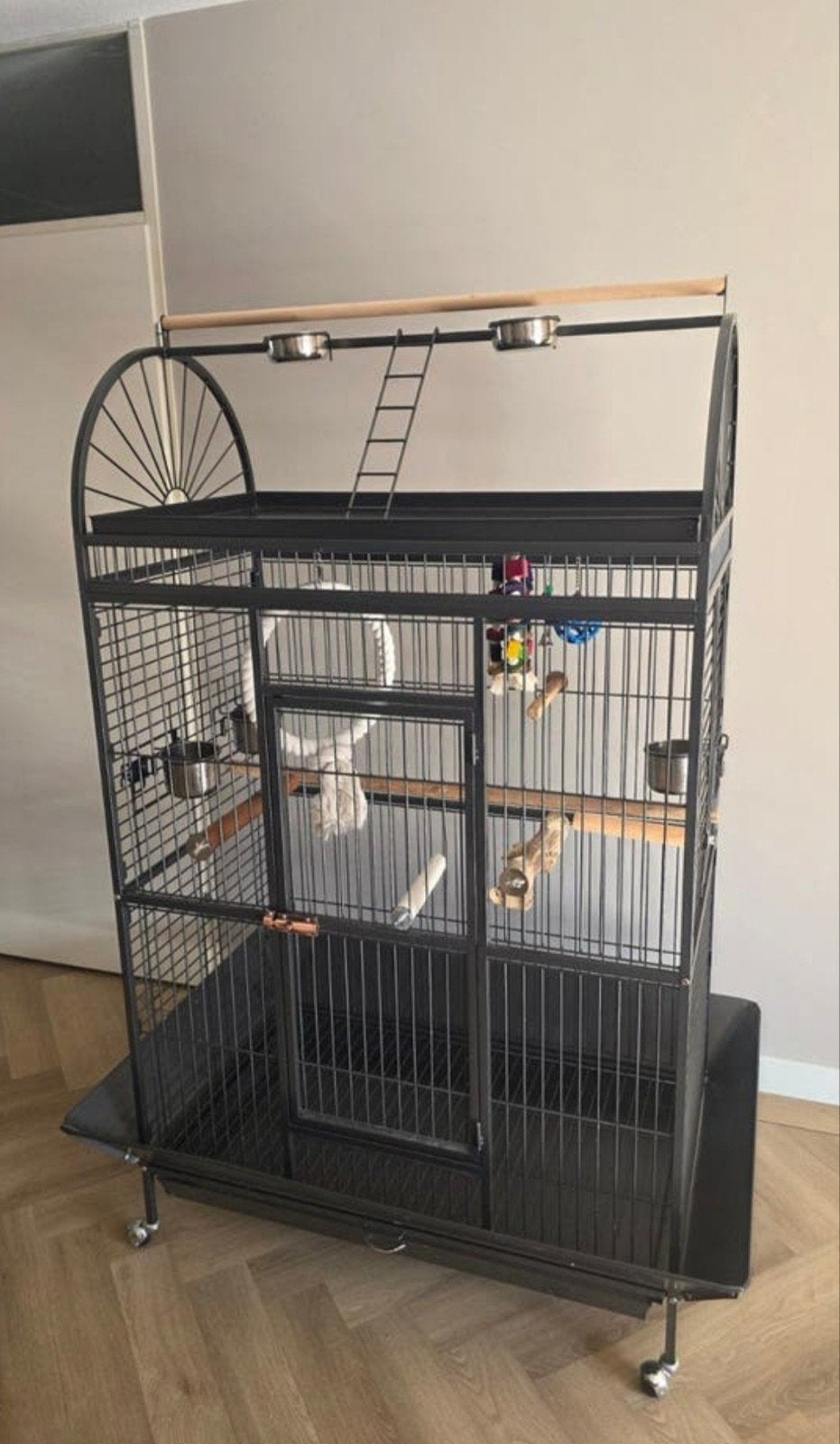Papagaaienkooi xl, Dieren en Toebehoren, Vogels | Hokken en Kooien, Zo goed als nieuw, Vogelkooi, Metaal, Ophalen