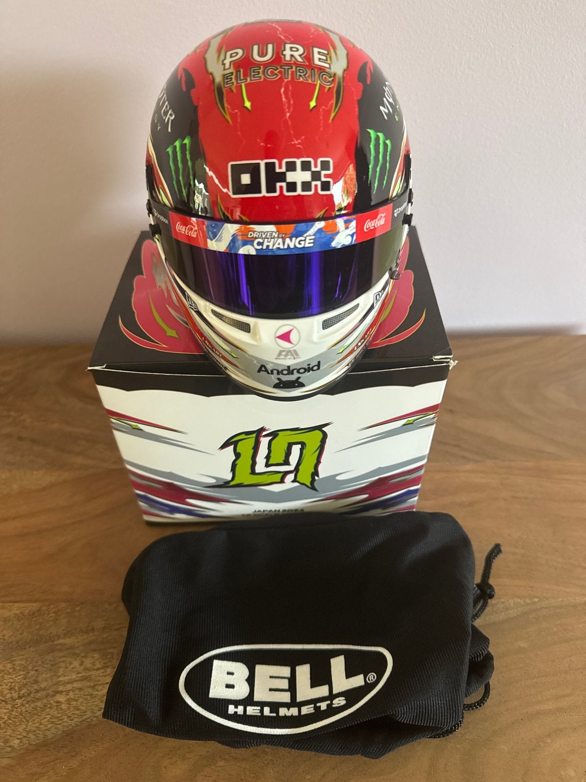 Lando Norris Helm Japan 2024 1/2 mini helmet, Ophalen of Verzenden, Formule 1