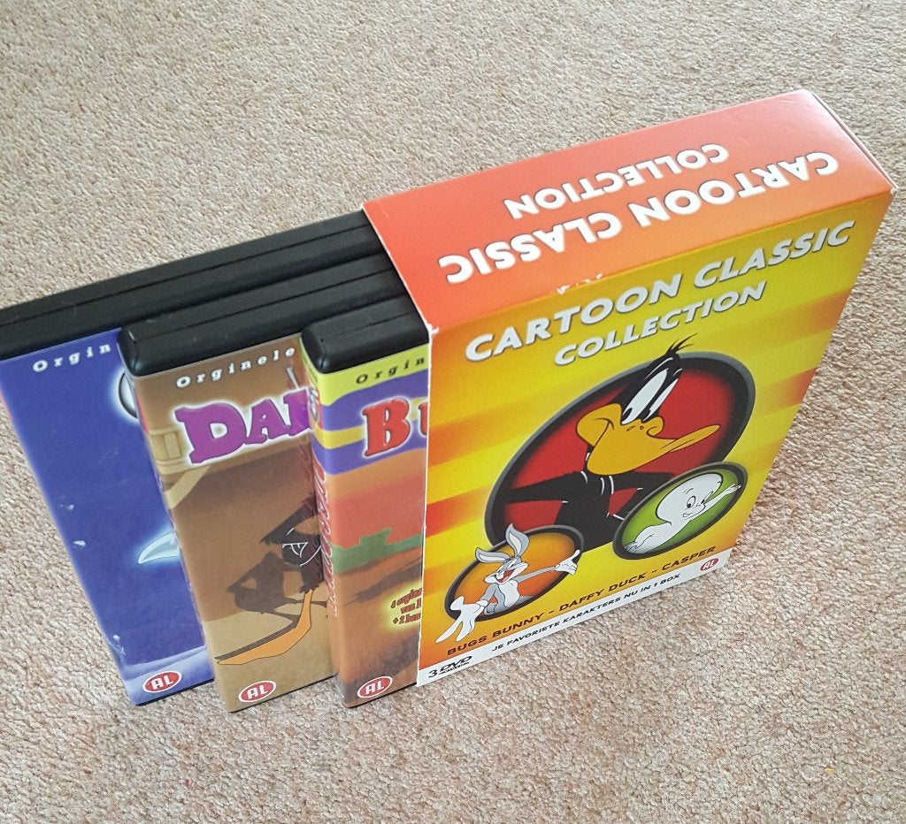 Cartoon Classics 3-DVD-box - Bugs Bunny, Daffy Duck, Casper, Ophalen of Verzenden, Gebruikt
