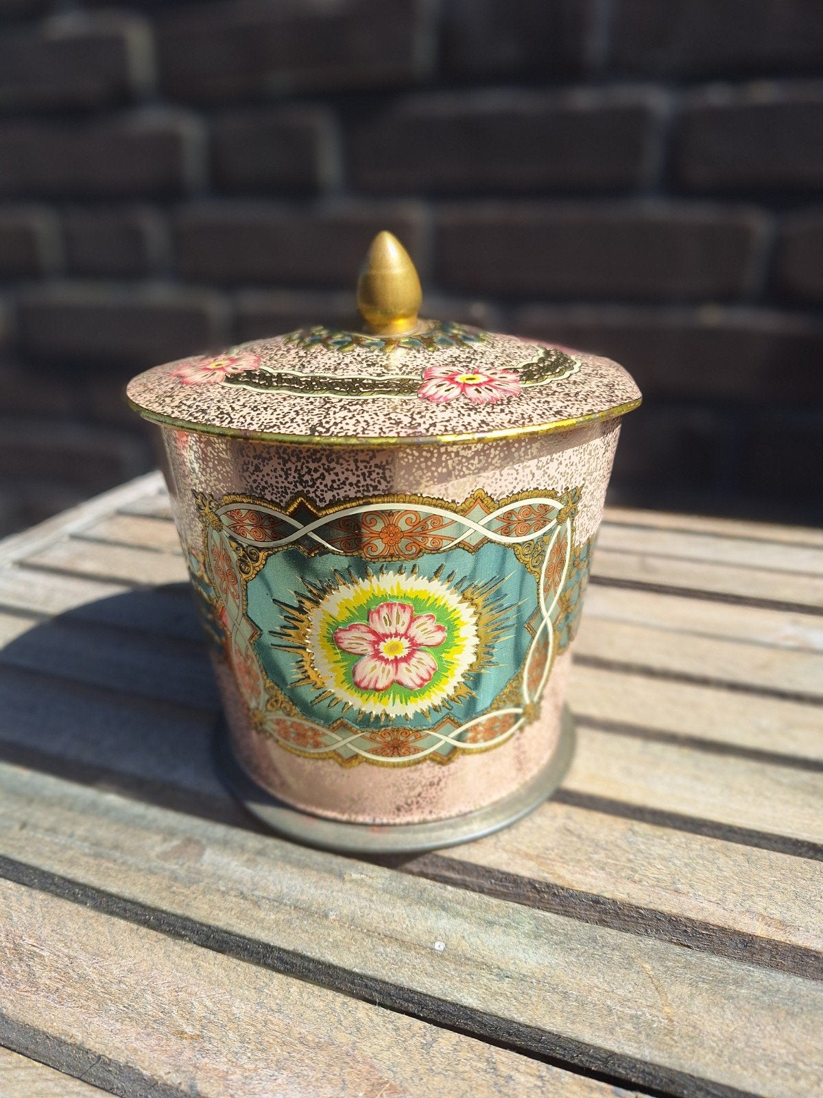 Vintage blik Baret Ware. made in England, Verzamelen, Ophalen of Verzenden, Gebruikt, Koek(jes), Overige merken
