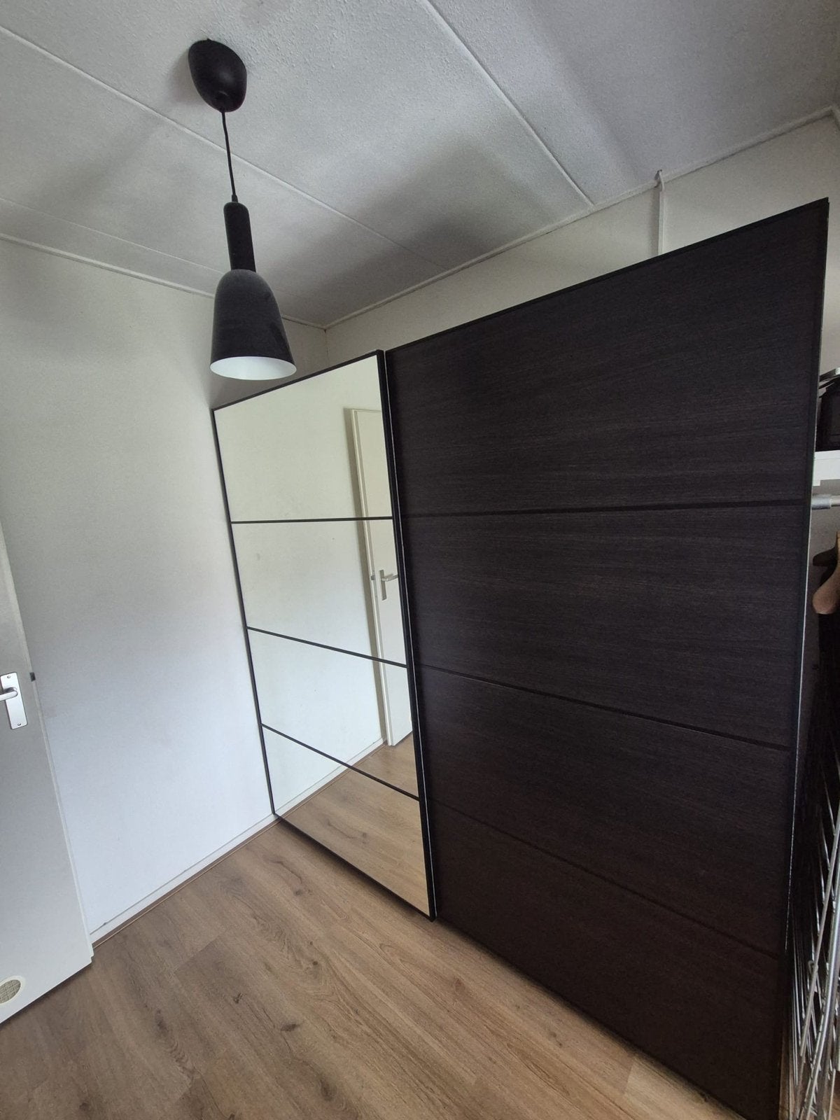 IKEA Pax Kledingkast 200x200cm met spiegel schuifdeur, Ophalen, Gebruikt, 200 cm of meer, 150 tot 200 cm