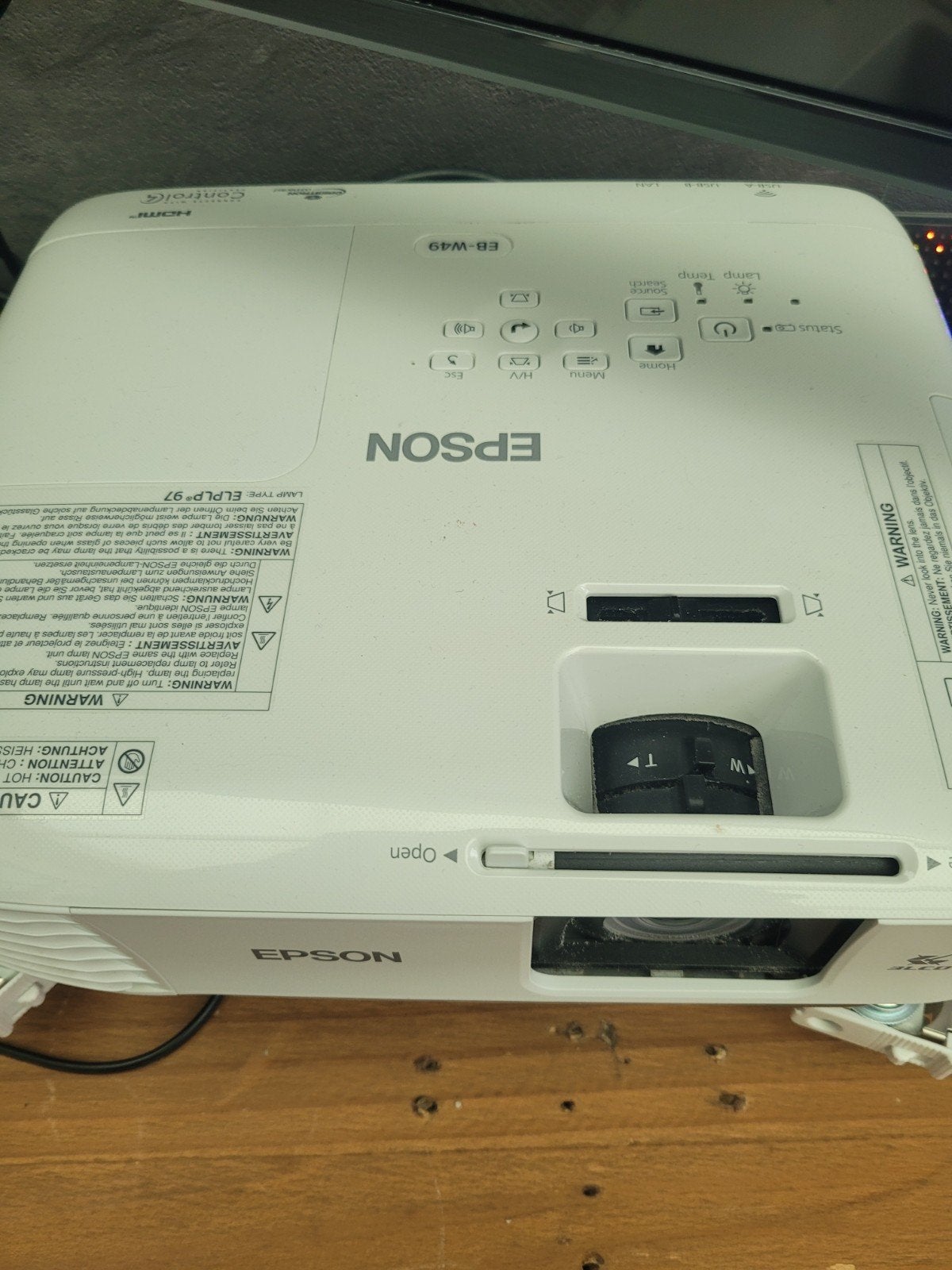 Complete Home Cinema Set Epson EB-W49 Beamer,Projecta Scherm, Ophalen, Zo goed als nieuw, Epson