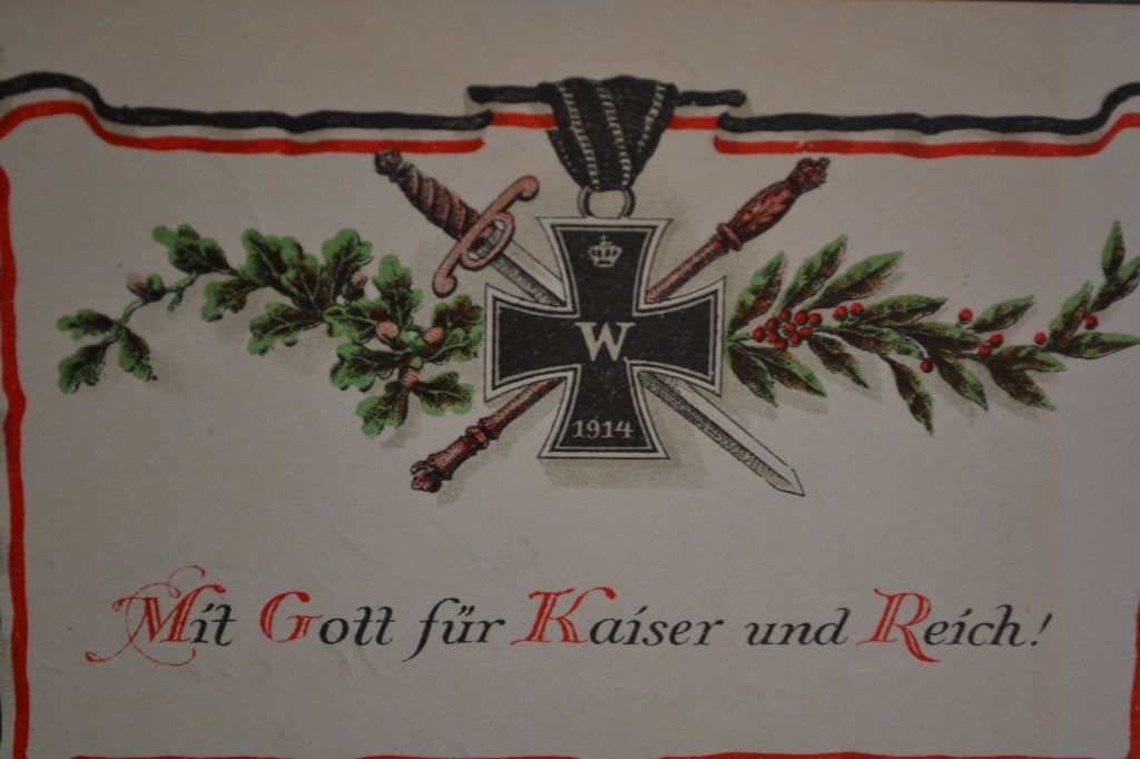 duitsland 1916 ww1 met goed voor keizer en rijk  veldpost, Ophalen of Verzenden, Voor 1920, Gelopen, Sterren en Beroemdheden