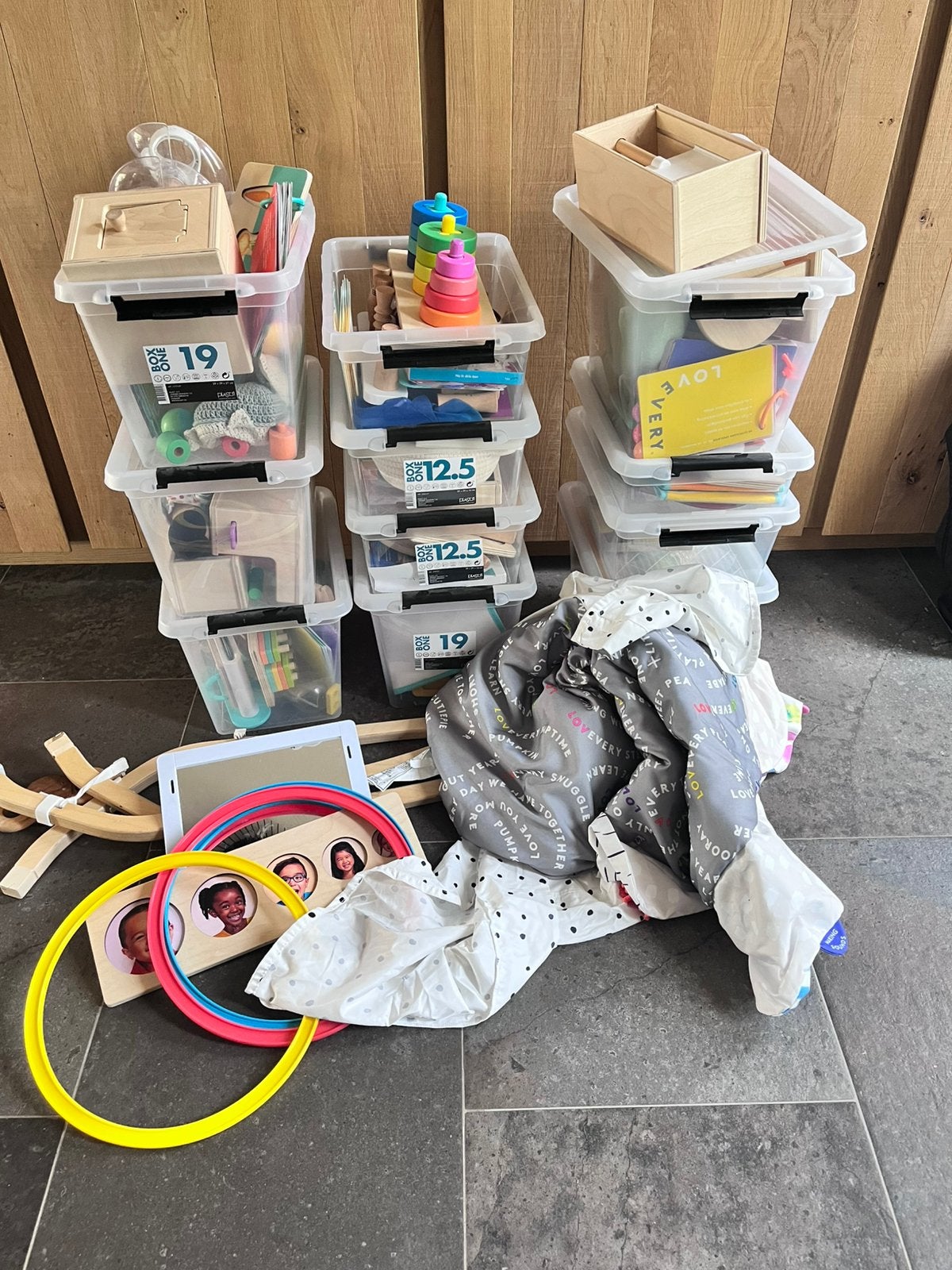 Montessori speelgoed, Ophalen, Gebruikt