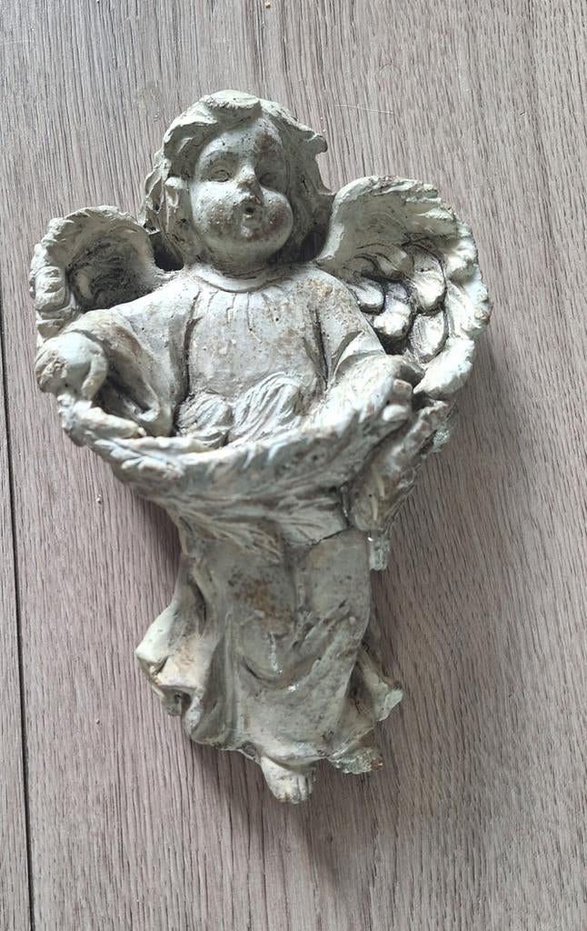 PTMD engel wanddecoratie brocante vintage 20 cm, Antiek en Kunst, Kunst | Beelden en Houtsnijwerken, Minder dan 20 cm, Ophalen of Verzenden