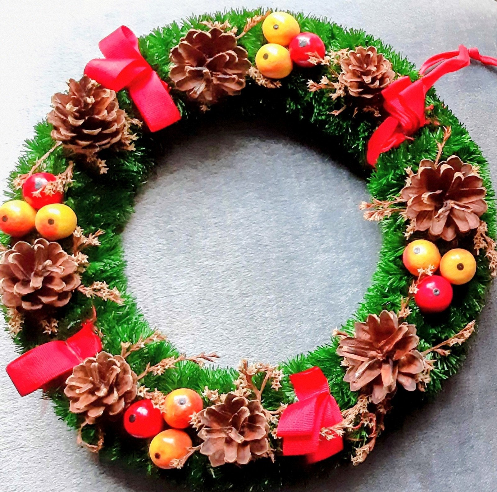 Vintage kerstkrans, Ophalen