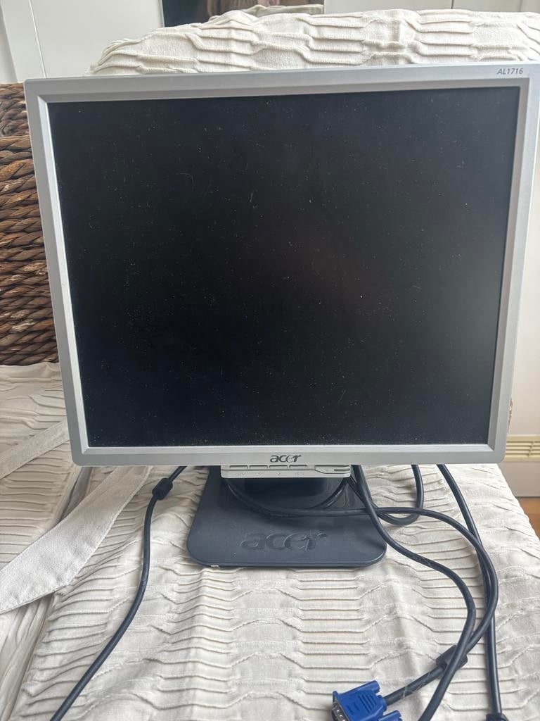 Acer AL1716 Monitor - 17 inch LCD Scherm, Ophalen, Gebruikt, Kantelbaar, Overige resoluties