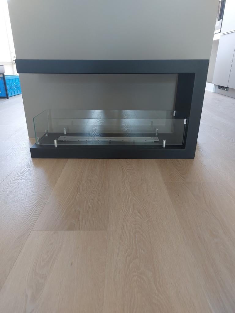 Inbouw Bio Ethanol Haard - Staal - 90x50 cm, Ophalen, Zo goed als nieuw, Inbouwhaard, Overige soorten