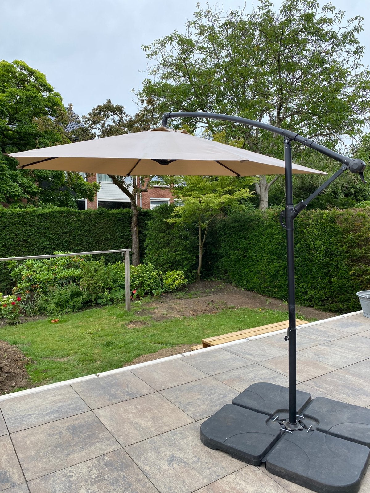 Parasol, Tuin en Terras, Parasols, Ophalen, Gebruikt, Kantelbaar, Zweefparasol