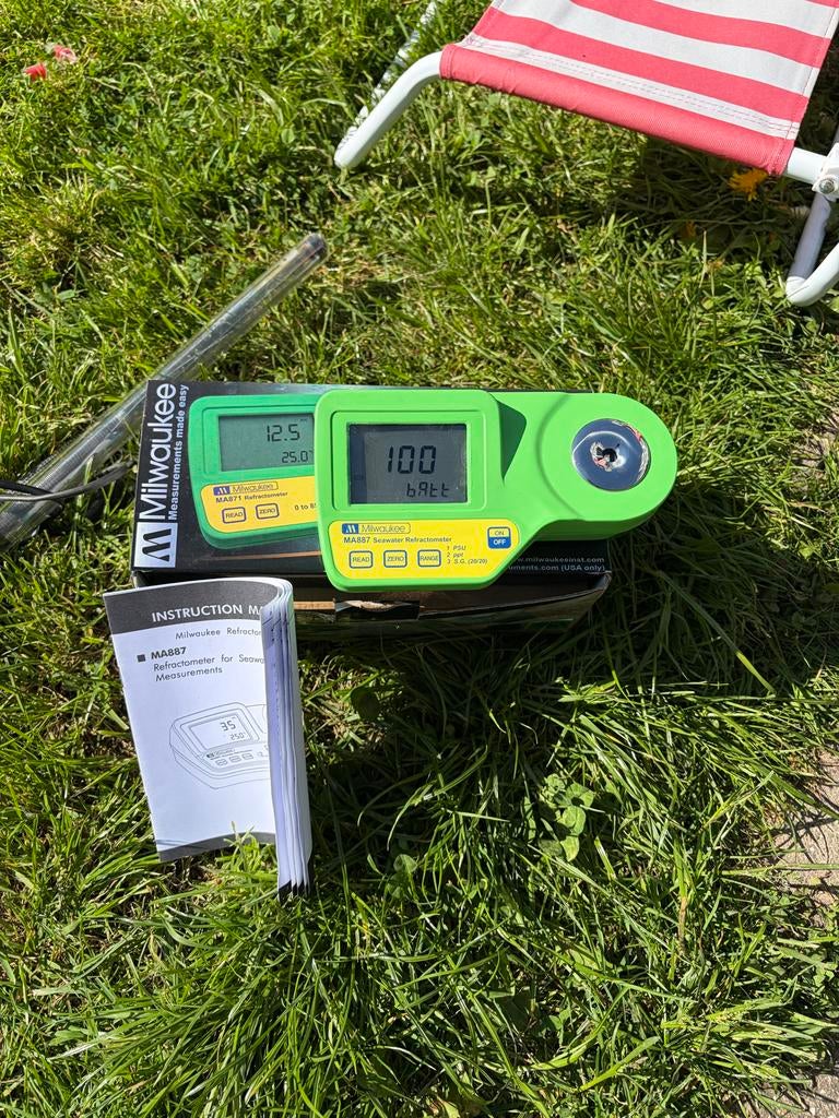 Milwaukee MA887 Zeewater Refractometer, Ophalen of Verzenden, Zo goed als nieuw, Overige meters