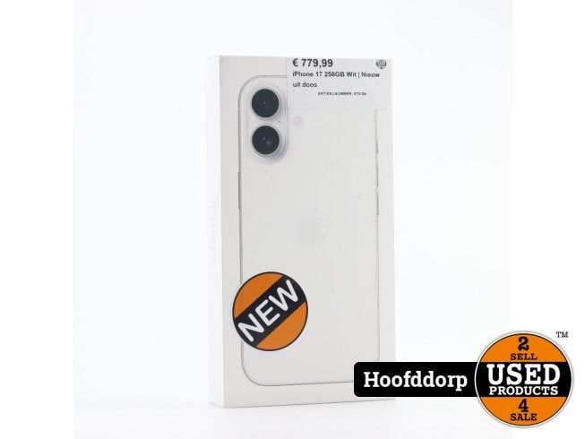 iPhone 17 256GB Wit | Nieuw uit doos