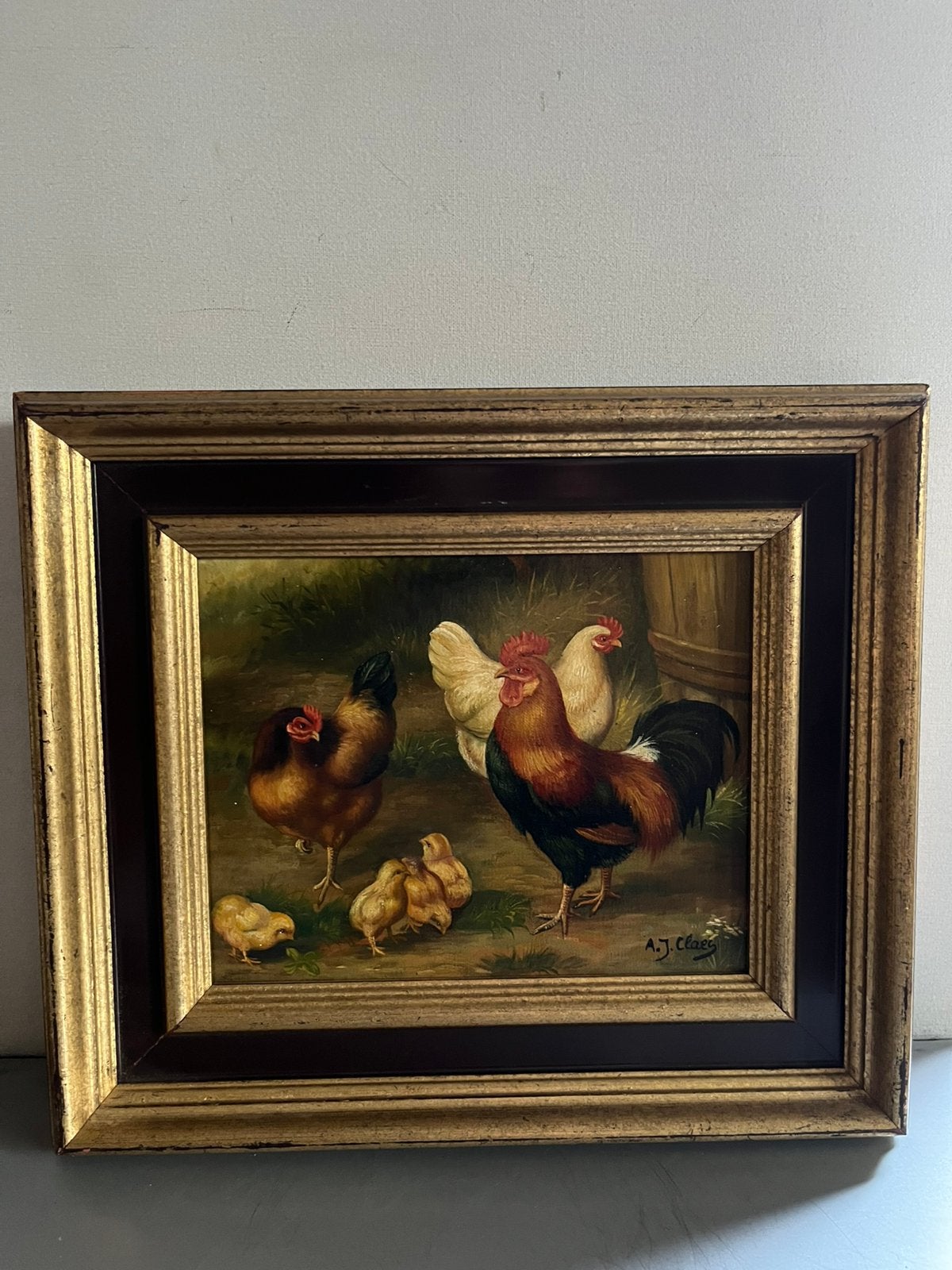 Olieverf op doek schilderij A.J. Claes, Antiek en Kunst, Ophalen of Verzenden
