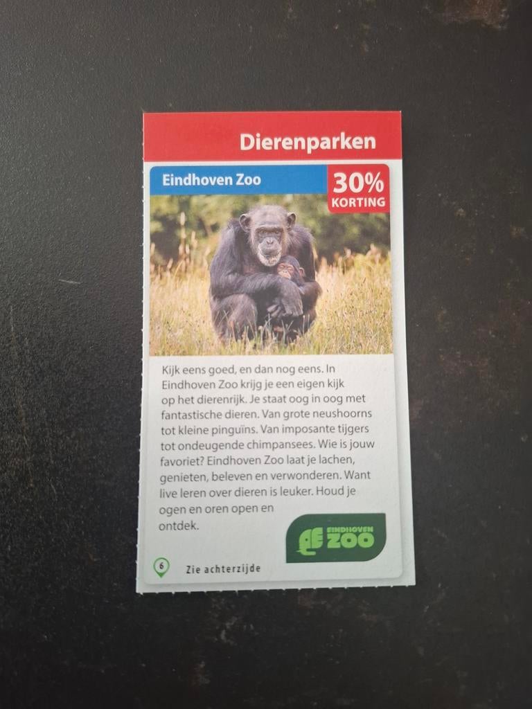 Eindhoven Zoo 30% korting, Drie personen of meer, Kortingskaart