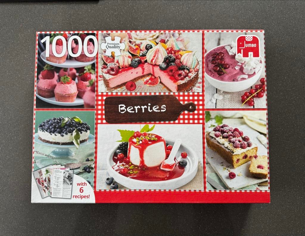 Jumbo Legpuzzel 1000 stukjes - Berries, Ophalen of Verzenden, 500 t/m 1500 stukjes, Zo goed als nieuw, Legpuzzel